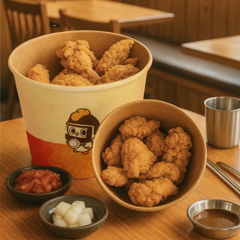 Poulet Frit Avec Sauce